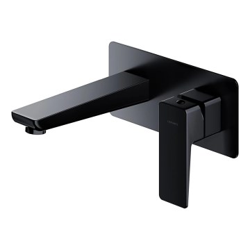 OMNIRES PM7415BL - Rubinetto del lavandino per installazione a scomparsa PARMA opaco nero