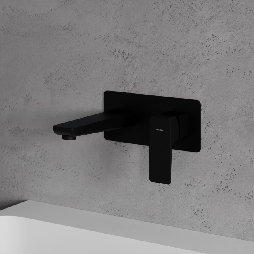 OMNIRES PM7415BL - Rubinetto per lavabo da incasso PARMA opaco nero