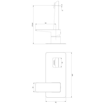 OMNIRES PM7415CR - Rubinetto lavabo per installazione incasso PARMA cromo lucido