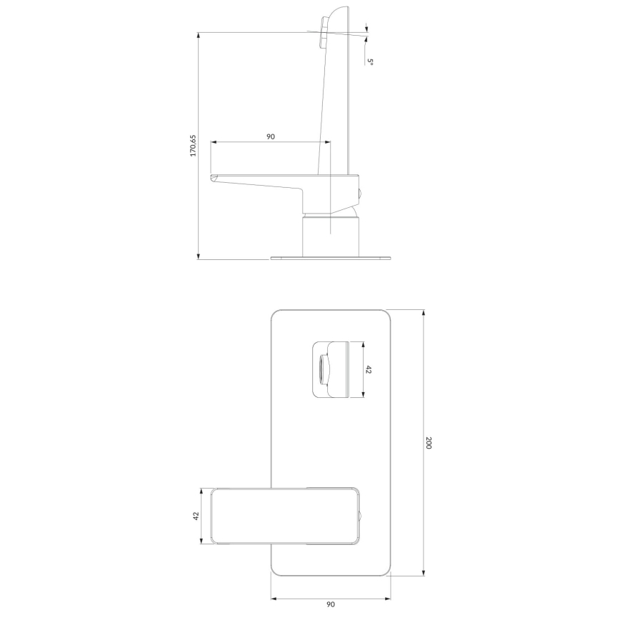 OMNIRES PM7415CR - Rubinetto per lavabo da incasso PARMA cromo lucido