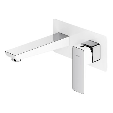 OMNIRES PM7415CRB - Rubinetto lavabo per installazione incasso PARMA cromo lucido/bianco