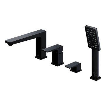 OMNIRES PM7432BL - Rubinetto vasca da bagno 4-buchi PARMA opaco nero