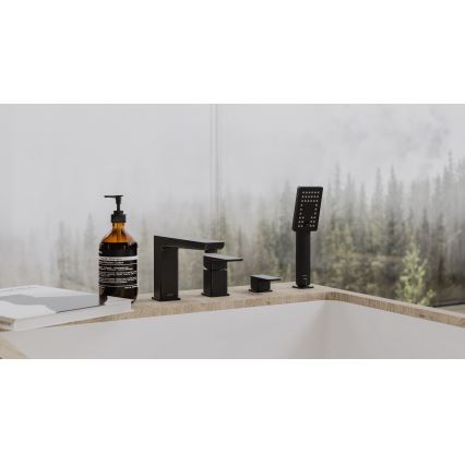 OMNIRES PM7432BL - Rubinetto vasca da bagno 4-buchi PARMA opaco nero