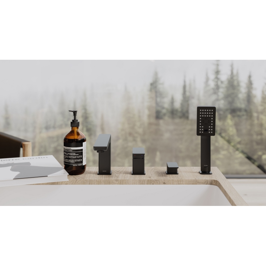 OMNIRES PM7432BL - Rubinetto vasca da bagno 4-buchi PARMA opaco nero