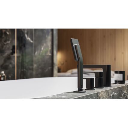 OMNIRES PM7432BL - Rubinetto vasca da bagno 4-buchi PARMA opaco nero