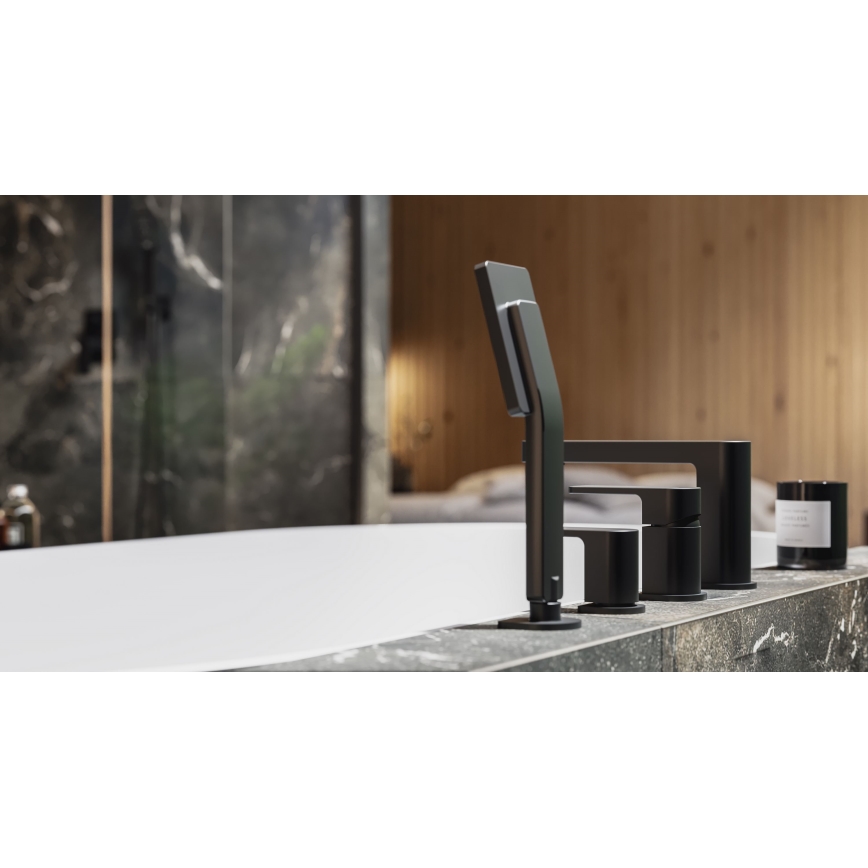 OMNIRES PM7432BL - Rubinetto vasca da bagno 4-buchi PARMA opaco nero