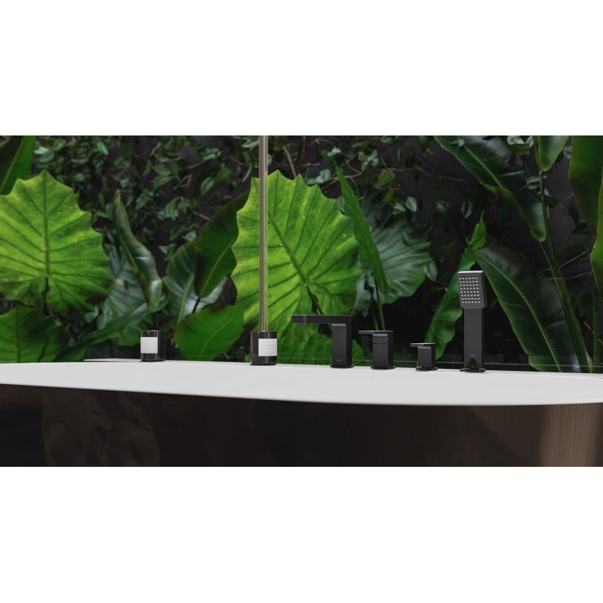 OMNIRES PM7432BL - Rubinetto vasca da bagno 4-buchi PARMA opaco nero