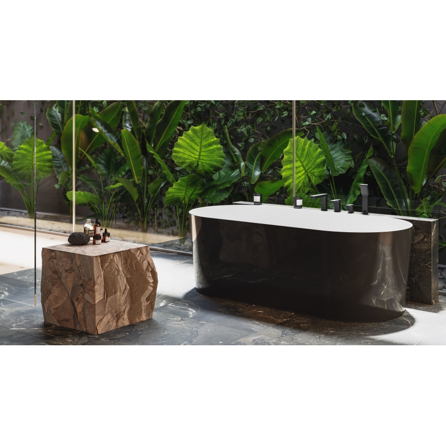 OMNIRES PM7432BL - Rubinetto vasca da bagno 4-buchi PARMA opaco nero