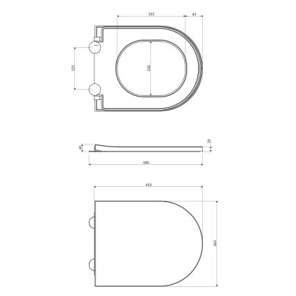 OMNIRES TAMPADEBP - Sedile del water SoftClose TAMPA duroplast/bianco lucido