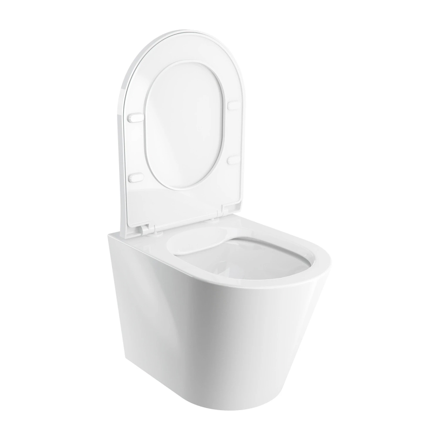 OMNIRES TAMPAMWBP - WC sospeso TAMPA con sedile SoftClose, in ceramica, bianco lucido