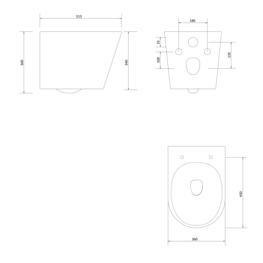OMNIRES TAMPAMWBP - WC sospeso TAMPA con sedile SoftClose, in ceramica, bianco lucido
