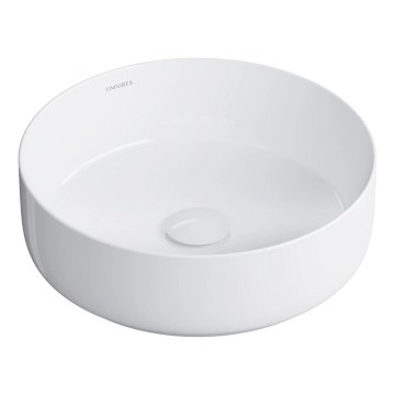 OMNIRES TULSA355BP - Lavabo da appoggio TULSA Ø 36 cm ceramica/bianco lucido