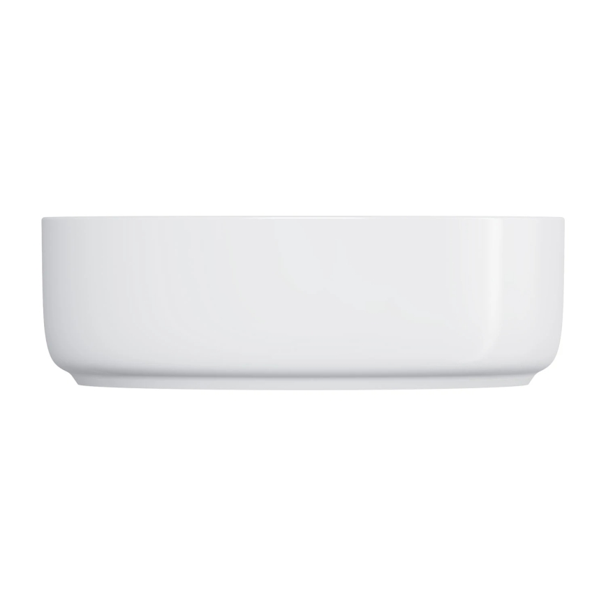 OMNIRES TULSA355BP - Lavabo da appoggio TULSA Ø 36 cm ceramica/bianco lucido