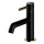 OMNIRES Y1210NBLGL - Miscelatore per lavabo Y 16,2 cm, nero semiopaco/oro lucido