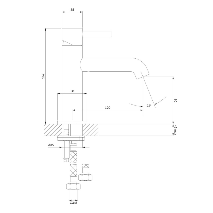 OMNIRES Y1210NBSB - Miscelatore per lavabo Y 16,2 cm in ottone spazzolato
