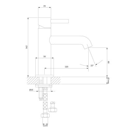 OMNIRES Y1210NGLB - Miscelatore per lavabo Y 16,2 cm oro spazzolato