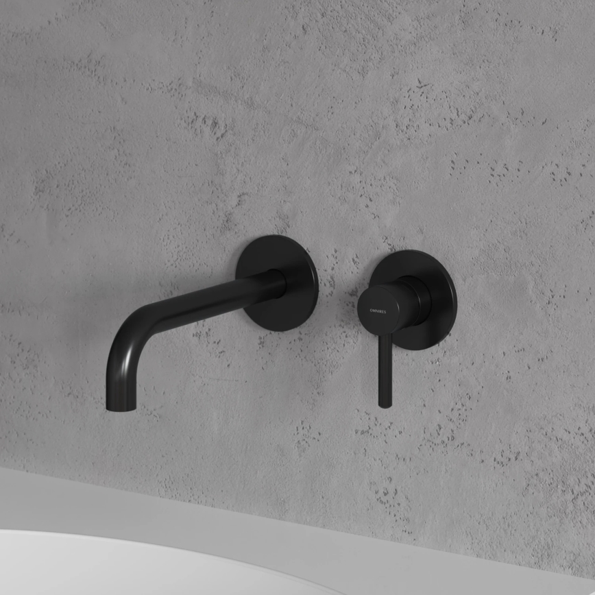 OMNIRES Y1215HLBL - Rubinetto per lavabo da incasso Y semi-opaco nero