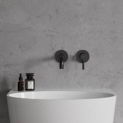 OMNIRES Y1215HLBL - Rubinetto per lavabo da incasso Y semi-opaco nero