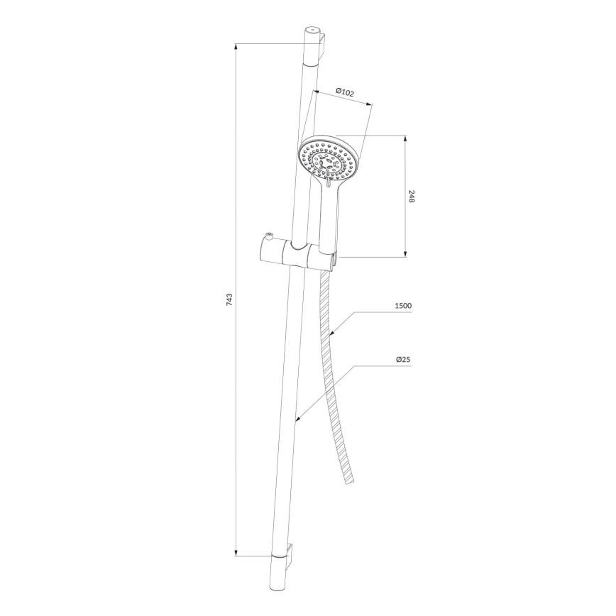OMNIRES YOSEMITE-SCR - Set doccia YOSEMITE cromo lucido