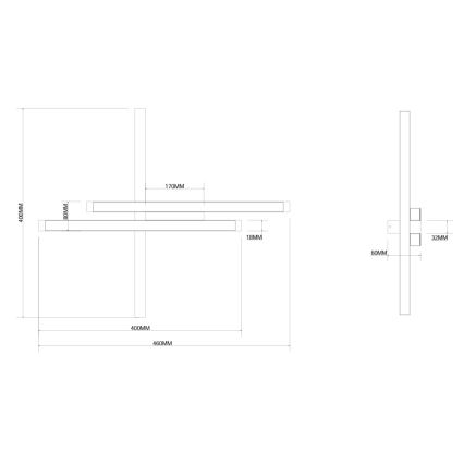Ondaluce - Applique da parete dimmerabile MOVIDA LED/20W/230V dorata