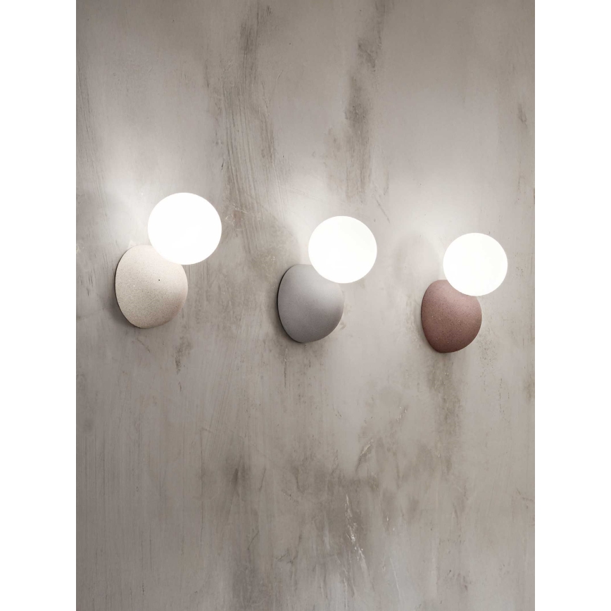 Ondaluce - Applique da parete ROCK 1xG9/7W/230V cemento/bianco