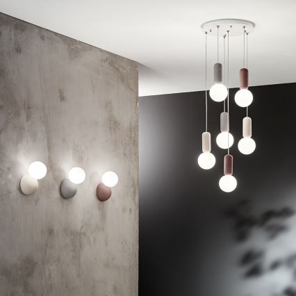 Ondaluce - Applique da parete ROCK 1xG9/7W/230V cemento/bianco