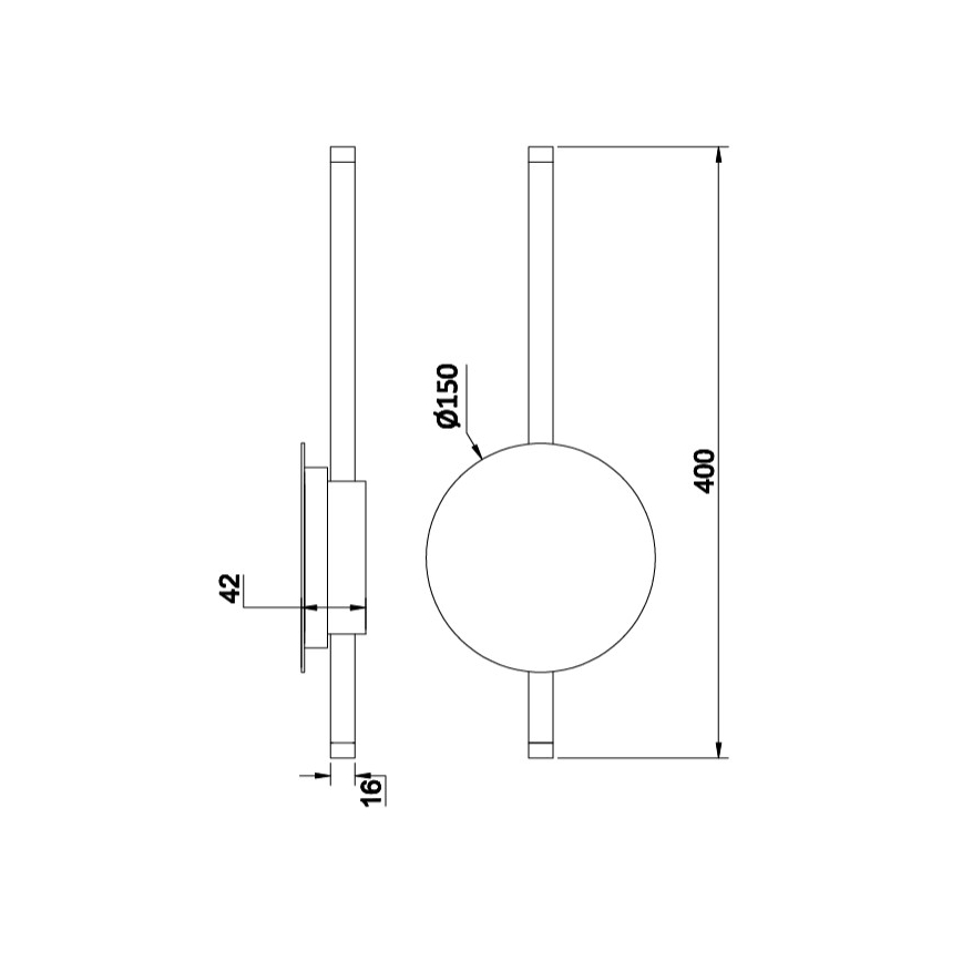 Ondaluce - Applique LED dimmerabile JAMES LED/16W/230V dorata