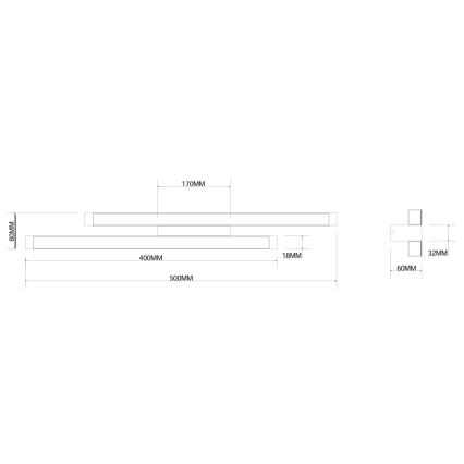 Ondaluce - Applique LED dimmerabile MOVIDA LED/16W/230V dorata