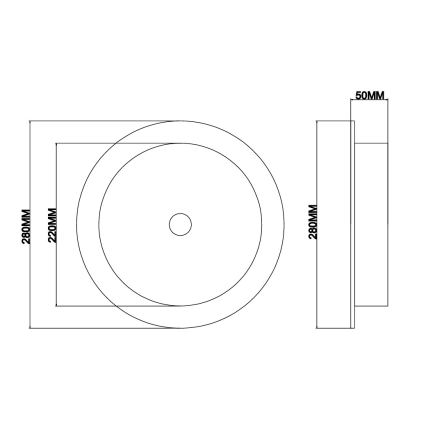 Ondaluce - Applique LED JOKEY LED/10W/230V dorata/trasparente