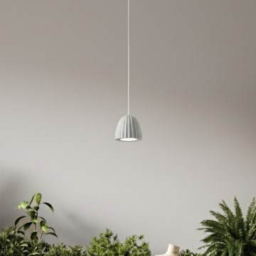 Ondaluce - Lampada a sospensione con cavo CONCRETE 1xGU10/7,5 W/230 V Ø 10,5 cm grigio cemento