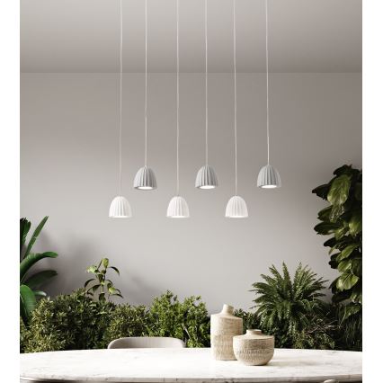 Ondaluce - Lampada a sospensione con cavo CONCRETE 1xGU10/7,5 W/230 V Ø 10,5 cm grigio cemento