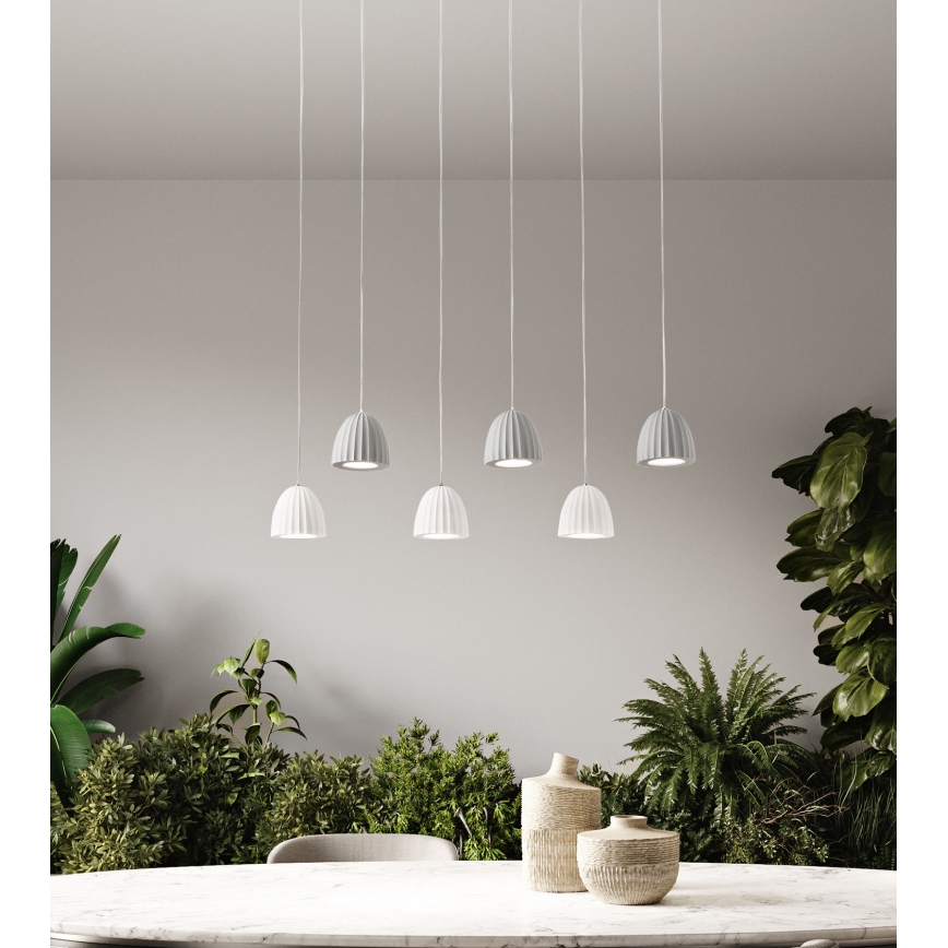 Ondaluce - Lampada a sospensione con cavo CONCRETE 1xGU10/7,5 W/230 V Ø 10,5 cm grigio cemento