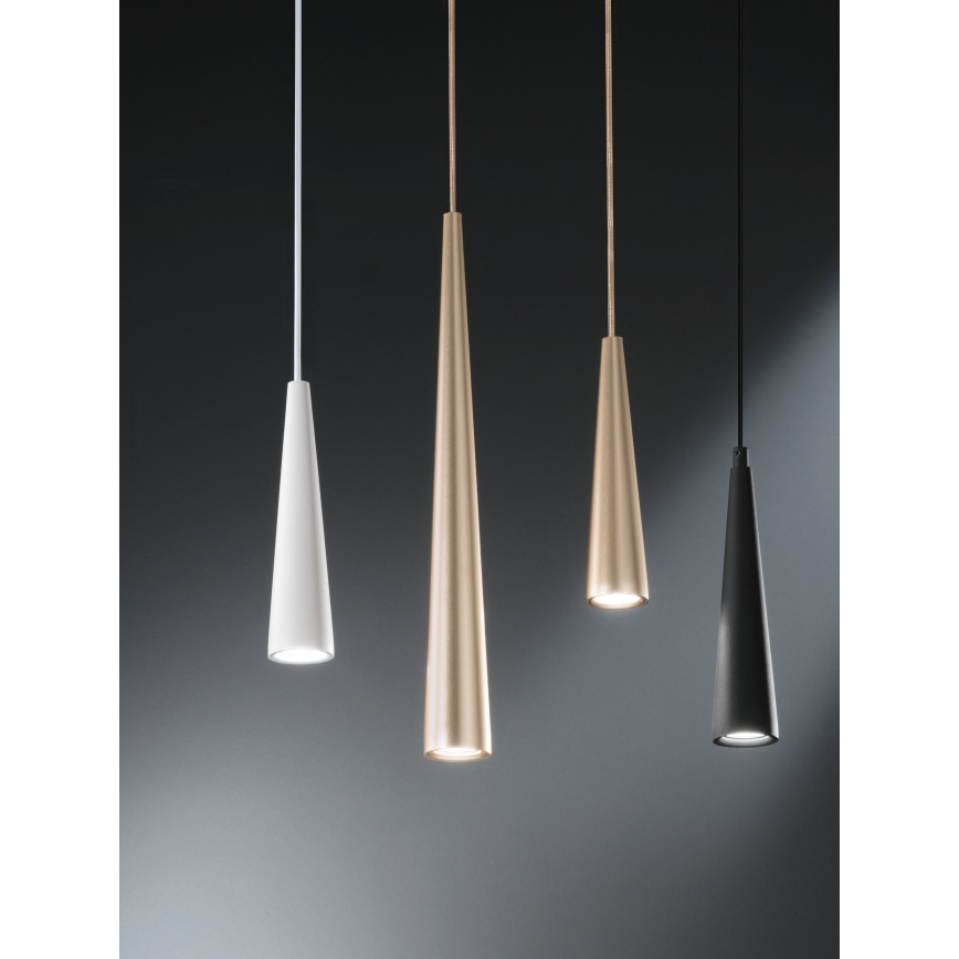 Ondaluce - Lampada a sospensione con cavo NOA 1xGU10/20W/230V pr. 5,5 cm dorata