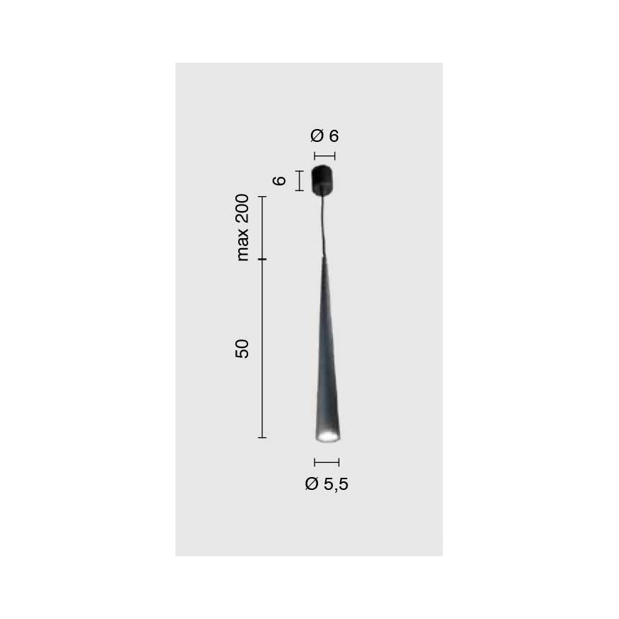 Ondaluce - Lampada a sospensione con cavo NOA 1xGU10/20W/230V pr. 5,5 cm dorata