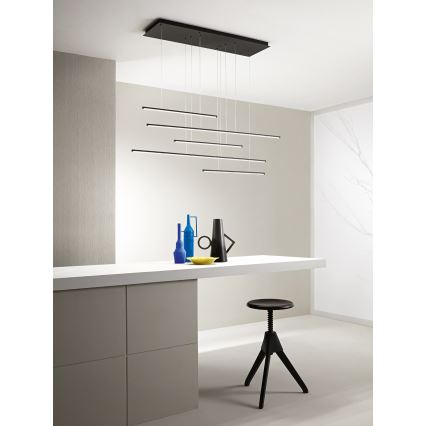 Ondaluce - Lampada a sospensione dimmerabile su cavo GENIUS LED/72W/230V nero