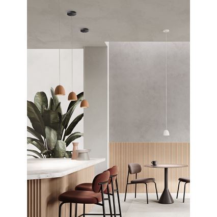 Ondaluce - Lampada a sospensione su cavo CONCRETE 1xGU10/7,5W/230V Ø 10,5 cm cemento bianco