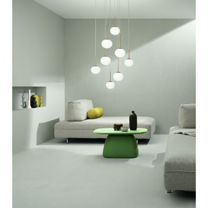 Ondaluce - Lampada a sospensione su cavo JEWEL 1xE14/10W/230V Ø 17 cm oro/bianco