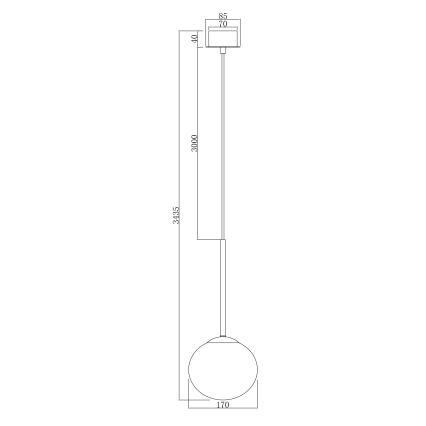 Ondaluce - Lampada a sospensione su cavo JEWEL 1xE14/10W/230V Ø 17 cm oro/bianco