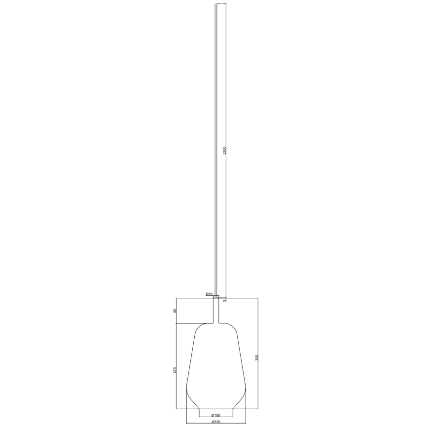 Ondaluce - Lampada a sospensione su cavo THELMA 1xE27/15W/230V grigio fumo
