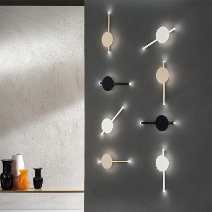 Ondaluce - Lampada da parete dimmerabile a LED JAMES LED/16W/230V nera