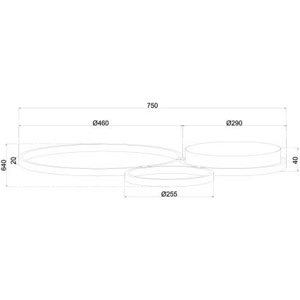 Ondaluce - Lampada da parete dimmerabile a LED POIS LED/42W/230V dorata