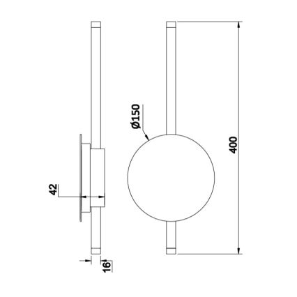 Ondaluce - Lampada da parete dimmerabile JAMES LED/16W/230V bianca