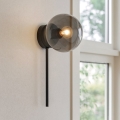 Ondaluce - Lampada da parete JEWEL 1xE14/10W/230V nero/nero fumé