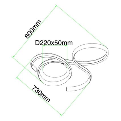 Ondaluce - Lampada da parete LED dimmerabile TWIST LED/57W/230V bianca