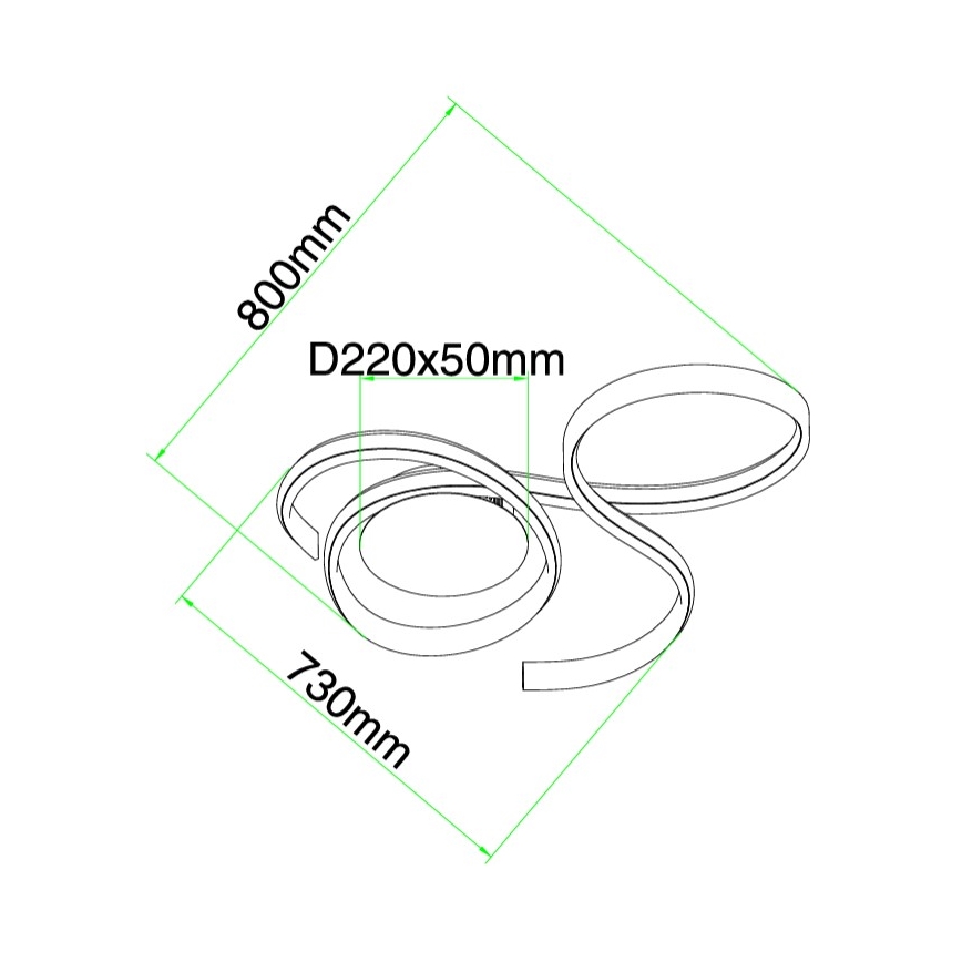 Ondaluce - Lampada da parete LED dimmerabile TWIST LED/57W/230V bianca