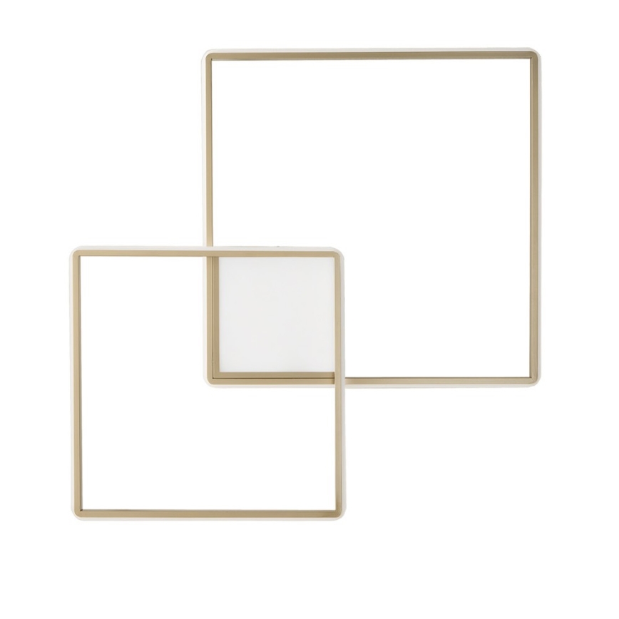 Ondaluce - Lampada da soffitto LED dimmerabile DOWEL LED/46W/230V 55x55 cm dorata