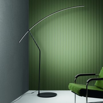 Ondaluce - Lampada da terra dimmerabile a LED FOLAGA LED/30W/230V nera