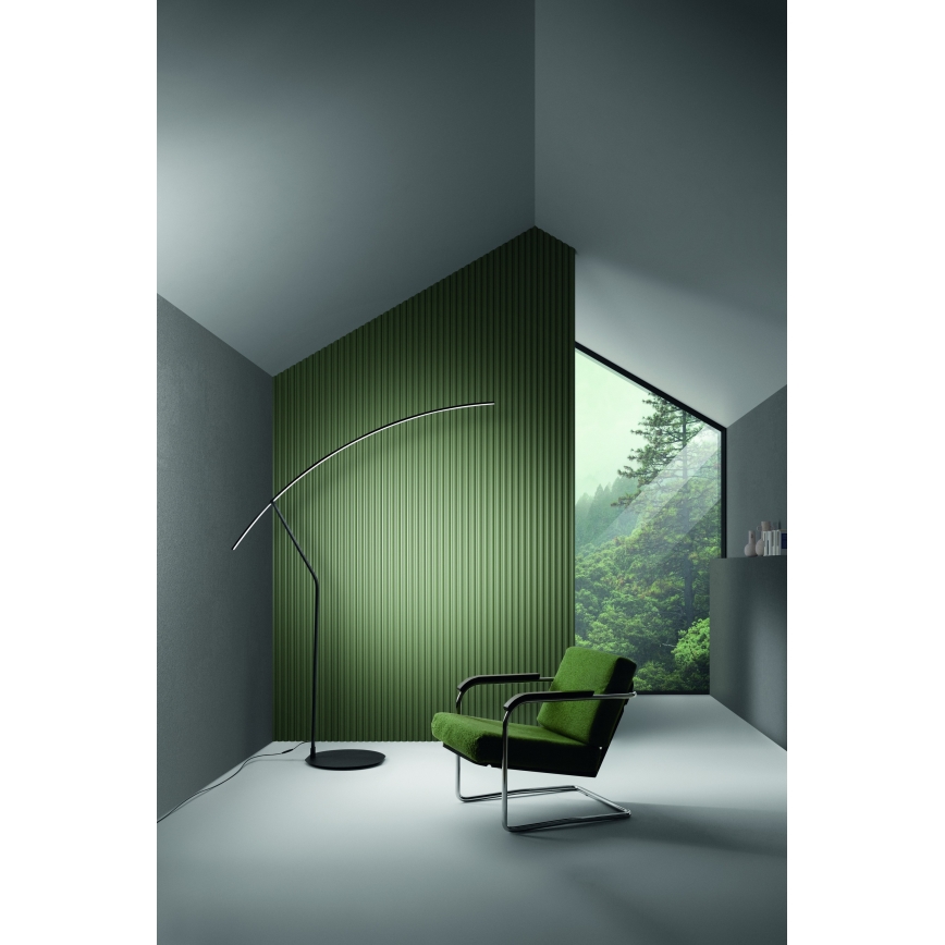 Ondaluce - Lampada da terra dimmerabile a LED FOLAGA LED/30W/230V nera