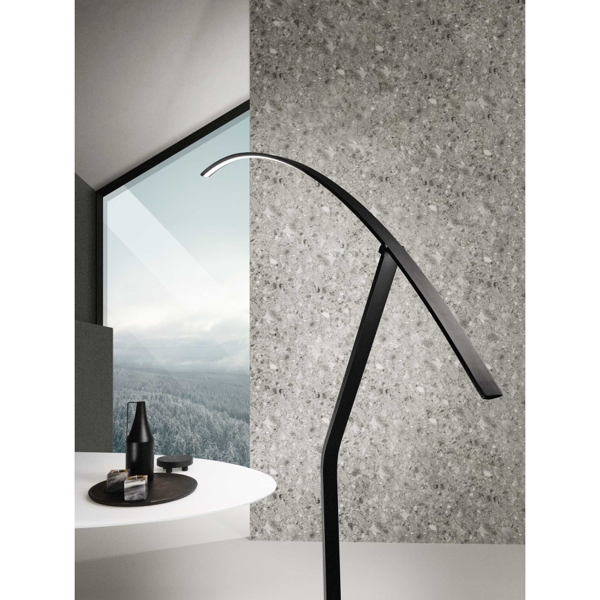 Ondaluce - Lampada da terra dimmerabile a LED FOLAGA LED/30W/230V nera