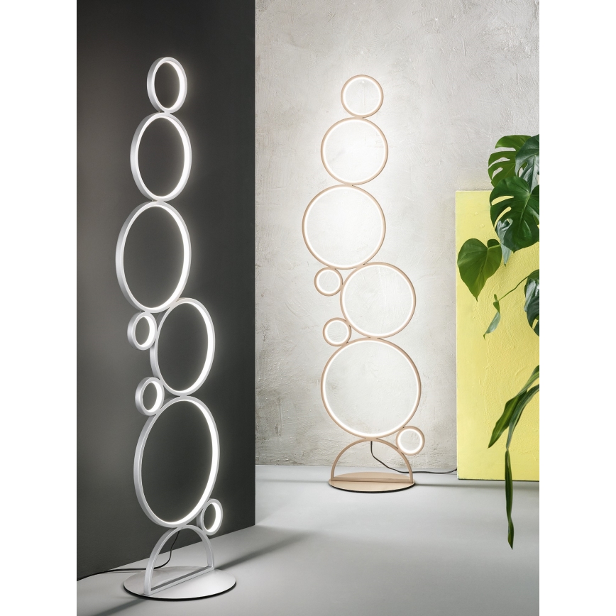 Ondaluce - Lampada da terra dimmerabile a LED POIS LED/52W/230V 160 cm argento